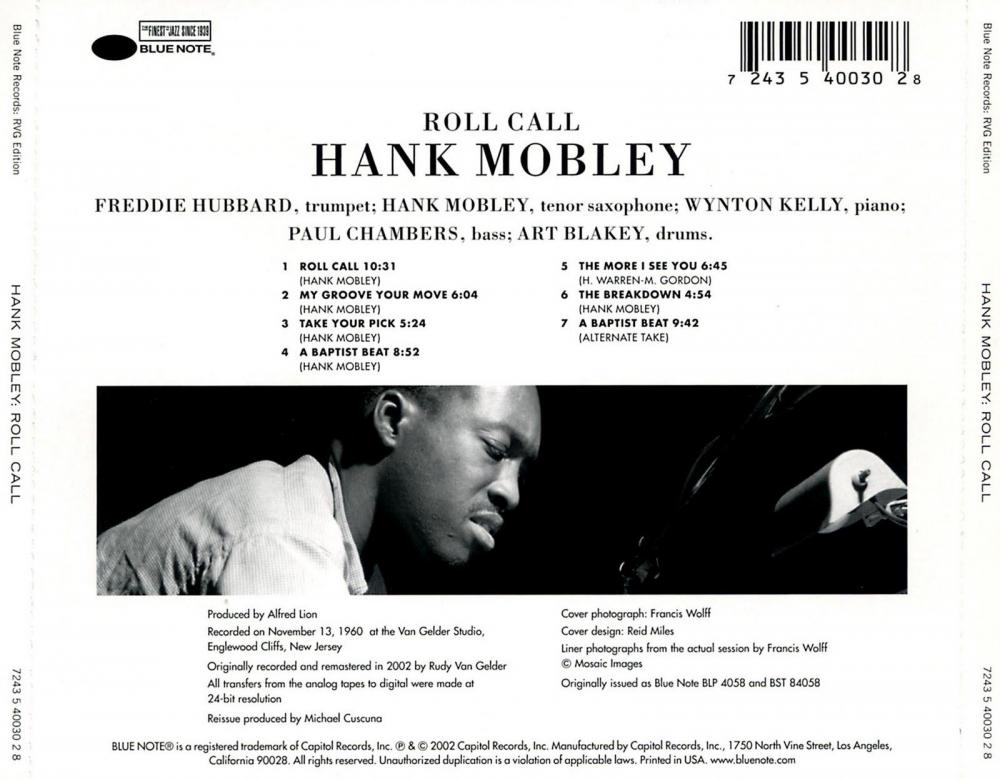 Hank Mobley - Roll Call - Back.jpg